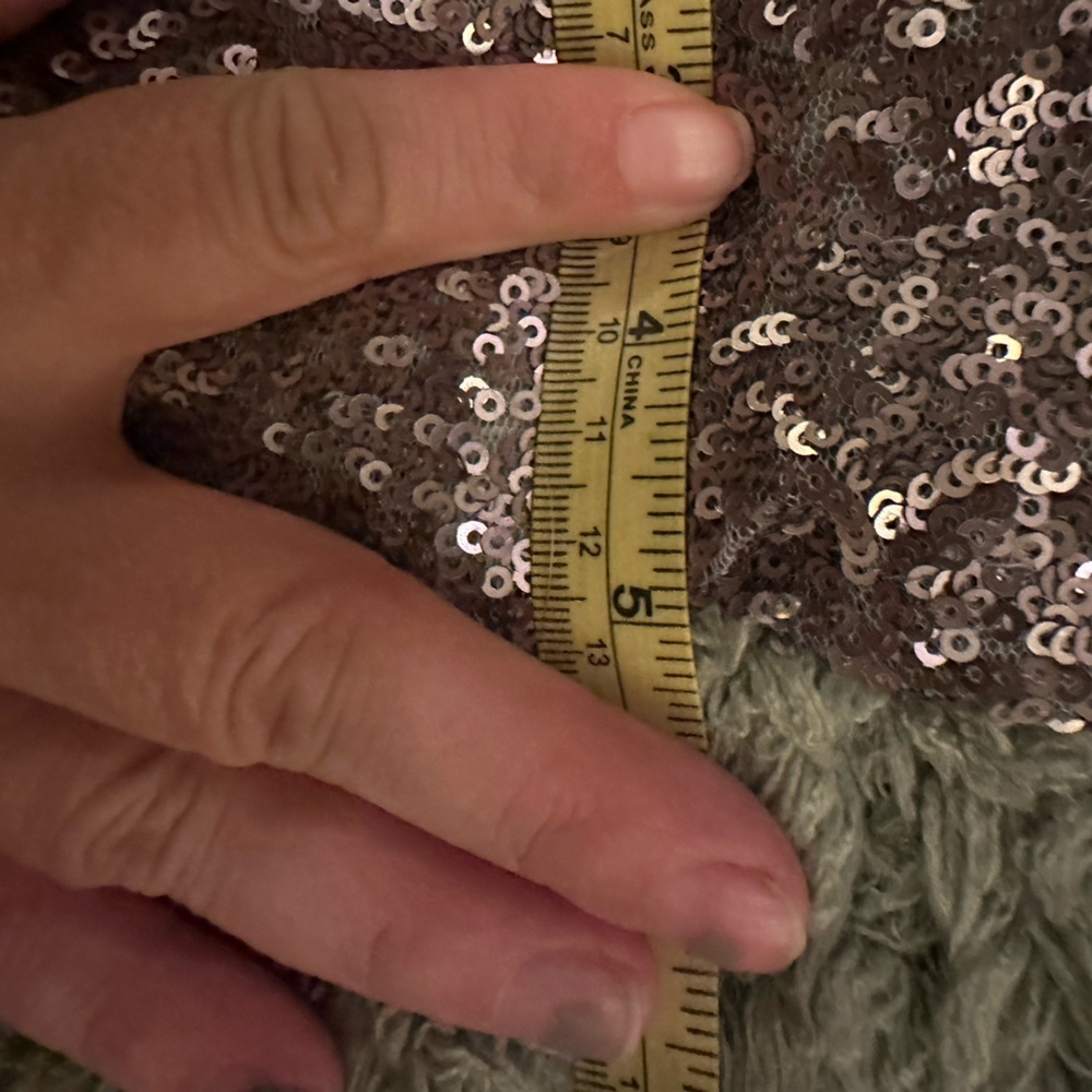 NWT Franssical Silver Sequin Gown with Back Cut Out Size 6 - Picture 6 of 11